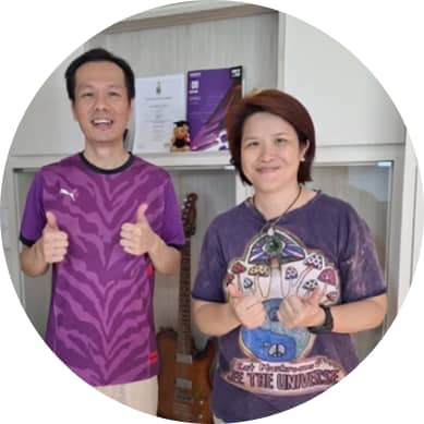 Picture of client and Javier